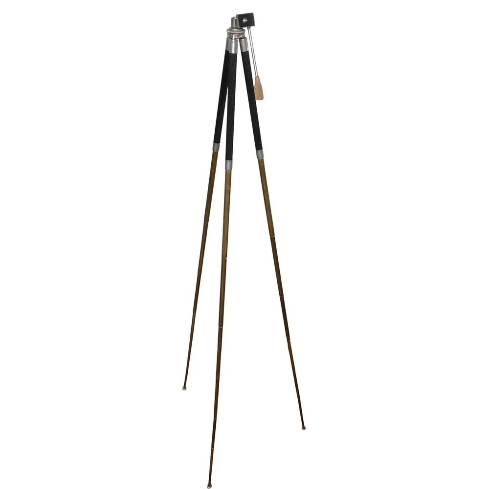 Vintage Accura Japan Telescoping Camera Tripod Brass Leg Expands 50